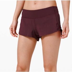 NWOT Lululemon Speed Up Short 2.5" in Cassis (size 6)